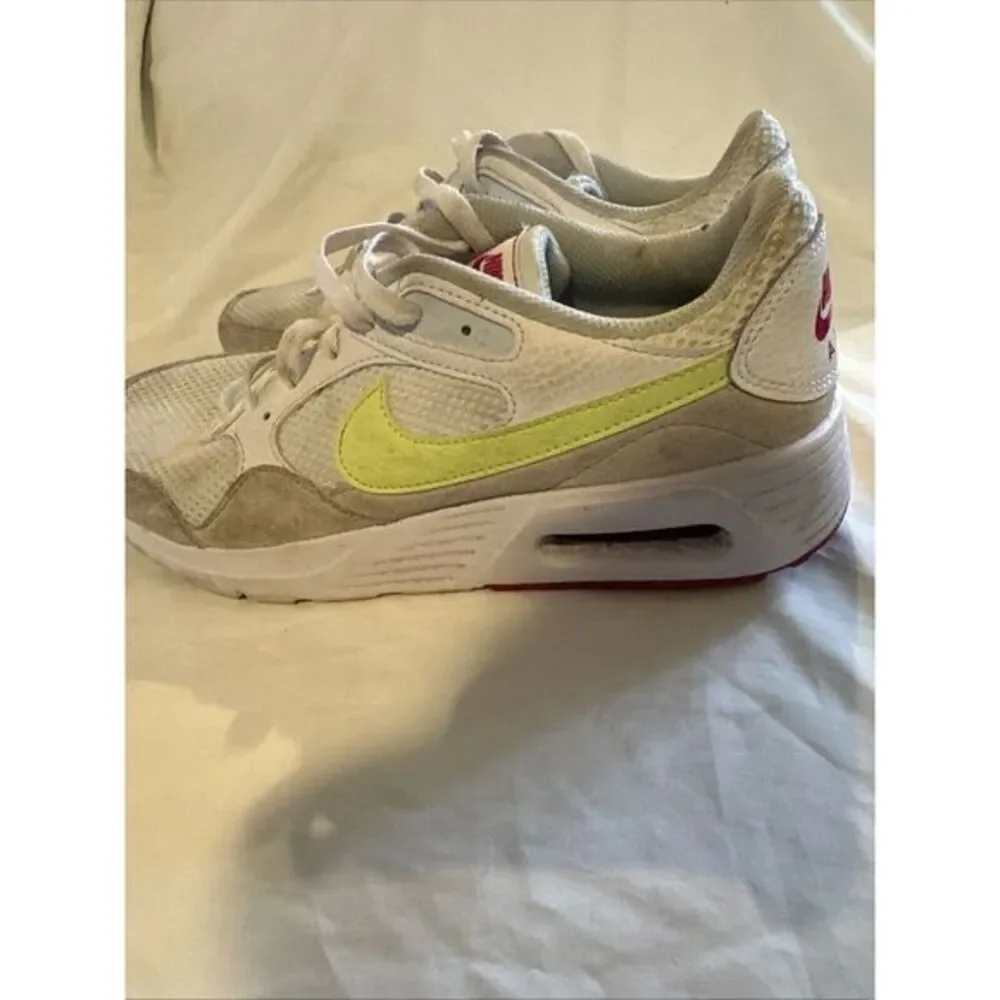 Size‎ 9 Nike Air Max SC Womens Shoe White/Light Lemon/Fireberry/Blue FQ8886-100